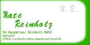 mate reinholz business card