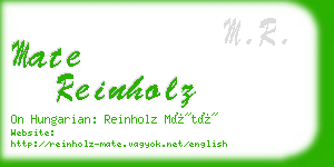 mate reinholz business card